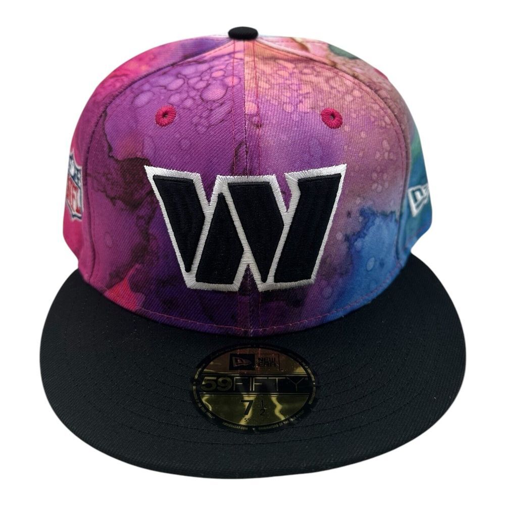 New Era 59Fifty Washington Commanders Hat 7 1/2 2022 NFL Crucial Catch Tie Dye